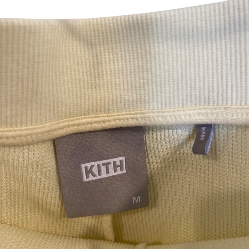 Kith Waffle Knit Chelsea Sweatpants In Butter Yellow - Picture 6 of 7